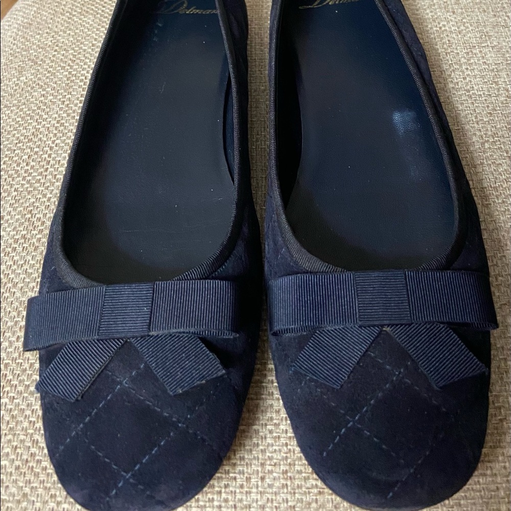 Delman Navy Worthy flats. Size 10 1/2